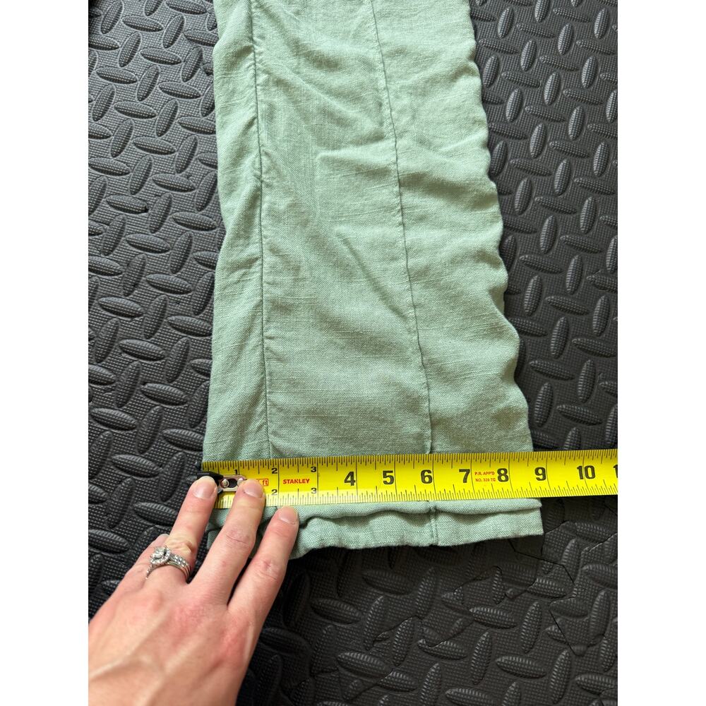 JLUXLABEL Linen Blend Drawstring Pants NWT Sage Green Resort Wide Leg S - Picture 11 of 11